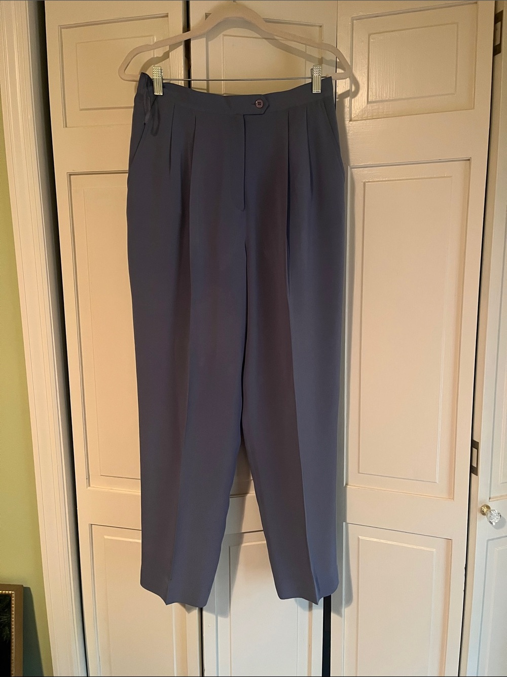 Pleated Dress Pants in Slate Blue